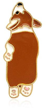 Ogquaton Dessin animé Chien Patte Émail Broche Pin Denim Veste Sac À Dos Badge Bijoux Décor Marron Durable et Utile
