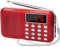 Retekess PR11 Tragbares Radio, FM AM Kleines Radios, Radio Batteriebetrieben, MP3 Player, Taschenlampe(Rot)