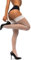 sofsy Medias de red | Medias de encaje para mujer - 1/paquete | The Olivia-Capri, blanco, XL