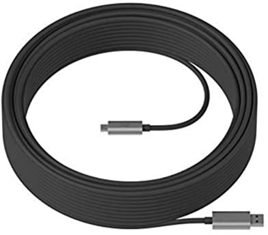 Logitech Strong câble USB 25 m USB 3.2 Gen 2 (3.1 Gen 2) USB A USB C Noir