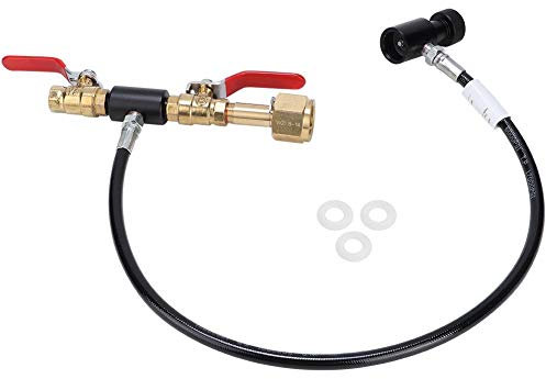 G1 / 2 CO2-Flaschen-Nachfülladapter, CO2-Tank-Getränkezubehör mit Schlauch für die Befüllung(W21.8-14 24inch)