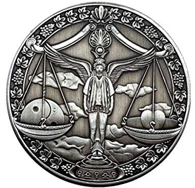 PRETYZOOM Sternbild Münze Waage Münze Geschenk Vintage-Stil Horoskop Münze Geburtstag Zeichen Glück Andenken Münze Stereoskopische Metallmünze Handwerk (Waage)