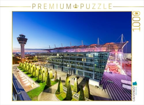CALVENDO Puzzle Flughafen München in Deutschland | 1000 Teile Lege-Größe 64 x 48 cm Foto-Puzzle für glückliche Stunden