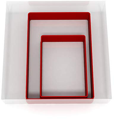 Rectangle Set of 2 Value Cookie/Fondant Cutters Pair 5CM + 8CM