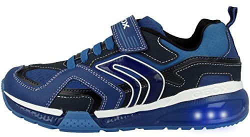 Geox Jungen J Bayonyc Boy A Sneakers, Royal Lt Blue, 32 EU