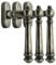 Hochwertiges Fenstergriff Set 3 x FG Kos Antik Iron L-Form Fensterbeschlag