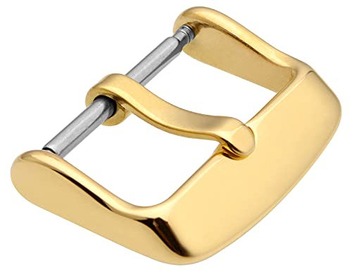 WOCCI 12mm Replacement Buckle for Watch Strap, Small Pin Hole (Gold)