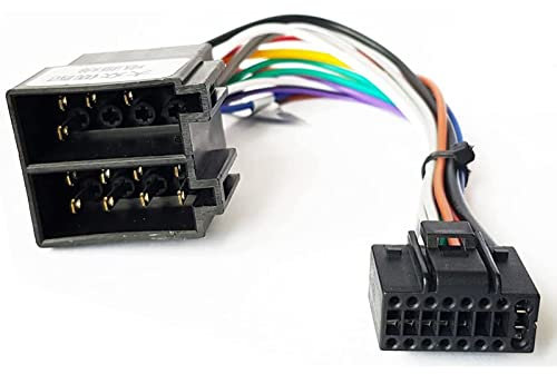 Android Autoradio Faisceau De CâBles 16 Broches CâBle Adaptateur ISO avec Petite TêTe pour VW Prise Standard,Faisceau ISO connecteur avec CâBles De Commande Au Volant Et Faisceau De CâBles