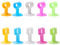 VooGenzek 10 Pieces Silicone Anti-Collision Door Stopper Handles Door, Mute Door Suction Handle, Punch-Free Mute Door for Protect Glass and Walls (5 Colors)