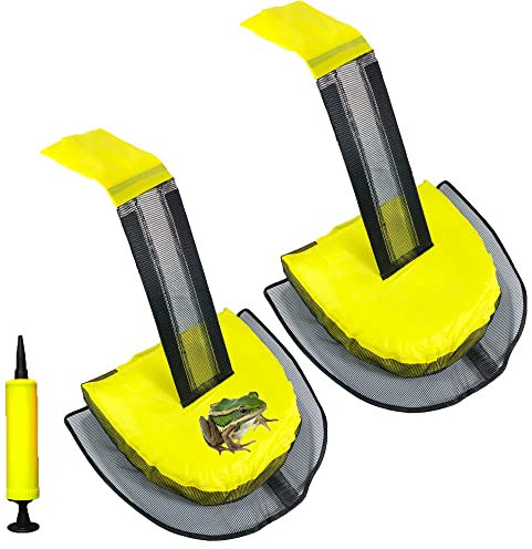 BEISIJIA 2 Stück Tiersparende Fluchtrampe mit Luftpumpe, Schwimmbad, schwimmendes Rettungswerkzeug, spart Tiere, Frösche, Kröten, Tiermäuse, Vögel, für alle kleinen Tiere