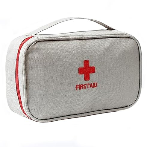 Medikamententasche Reiseapotheke Tasche - First Aid Kit Notfall Tragbare Reise Outdoor Camp Überleben Medizinische Tasche Gebaut In Taschen Und Fach Grau