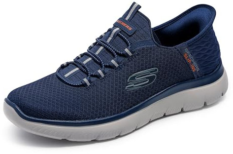 Skechers Summits High Range Herren Sneakers, Navy Mesh Trim, 39.5 EU