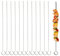 Grillspieße, Schaschlikspieße, Fleischspieße, Grill Spieße, Edelstahl Grillspieß, Spieße Grill, Marshmellowspieße, Edelstahl Lange Spieße, Kebab Spieße, Grillzubehör, 12 Stück, 30cm, Runder Stab