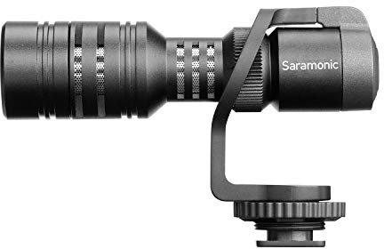 Saramonic Vmic Mini Unidirectional On-Camera Gooseneck Condenser Shotgun Microphone with Shock Mount for DSLR Camera Camcorder in Vlogging, Mobile Journalism, ASMR Recording, Interview