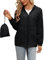 Tisfeer - Impermeabile da donna con cappuccio, leggero, antivento, pieghevole, Nero , XXL