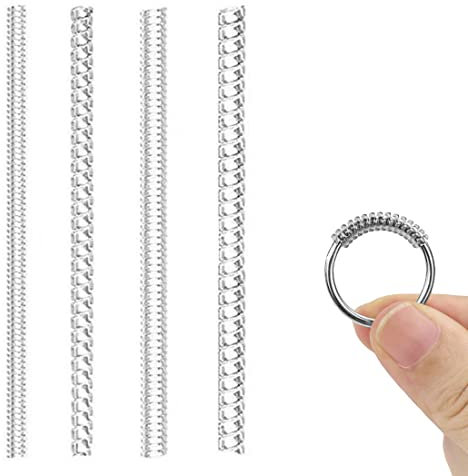 TSLRSA- 12 Pcs Ring Grössen Verkleinerer Unsichtbare Rings Stück Ringgröße Adjuster Ringverkleinerer Unsichtbar, Transparent Lose Ringgröße Einsteller Schmuckmaß für Frau Trauringe (4 Größen)
