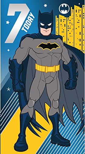 Danilo Promotions LTD Geburtstagskarte zum 7. Geburtstag, Geburtstagskarte zum 7. Geburtstag, Batman-Geburtstagskarte, offizielle Batman-Karte