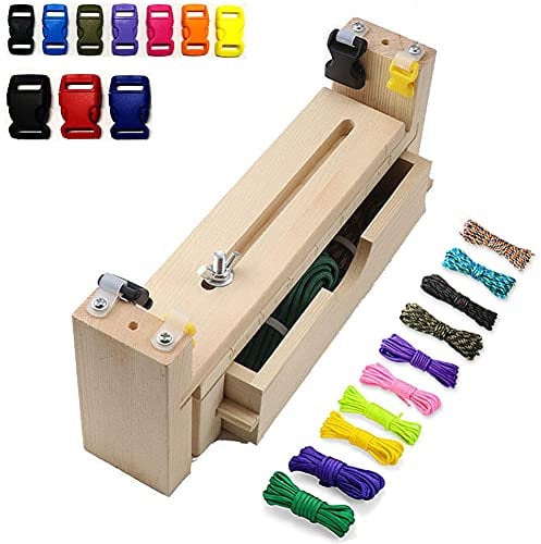 Afantti Paracord Jig Armband Maker Wristband Herstellen Kit mit | 10 Fallschirm Schnur | für Armbänder Flechten Weben Flecht Werkzeug