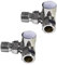 NRG Chrome Towel Rail Corner lockshield Radiator Valve One Pair