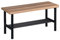 Schuhbank mit Sitzfläche - mit Schubablage - Holzwerkstoff - Eiche Dekor - Metall - 80 x 41 x 30 cm - Garderobenbank Sitzbank Schuhschrank
