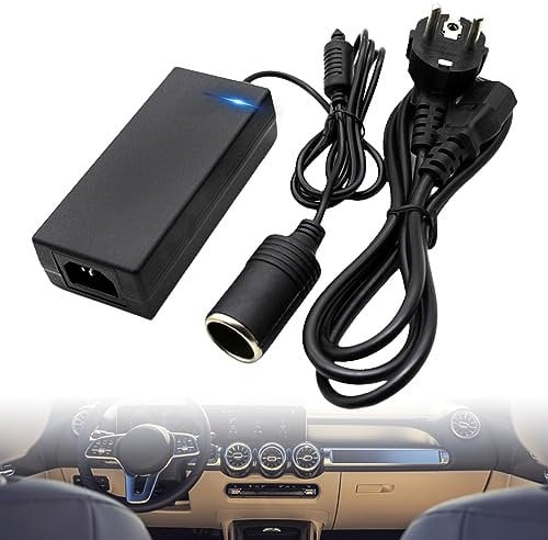 SPORWAY Spannungswandler 230v auf 12v: KFZ Netzadapter mit Zigarettenzünder auf Steckdose, Spannungswandler Auto für Kühlbox Autowaschanlagen Dashcams Staubsauger und Luftpumpen