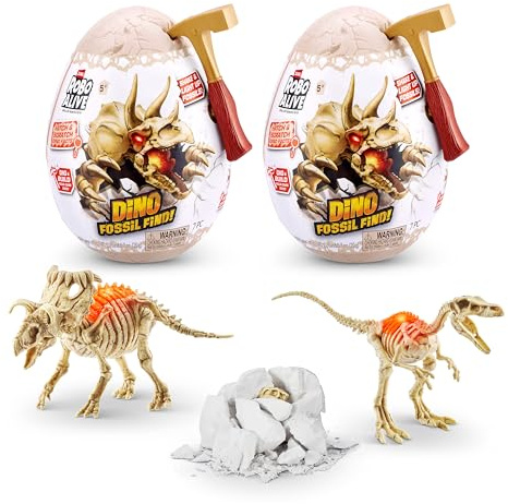 Robo Alive Mini Dino Fossil Find (2er-Pack, Troodon & Kosmoceratops)