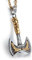 GTHIC Halsketten mit Wikinger-Axt-Anhänger aus Edelstahl für Männer und Frauen, nordische Raben, Schmuck, Geschenke, 70 cm, Silber JJ