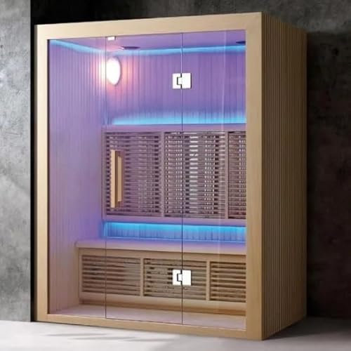 - Domus Möbel - Infrarotsauna 170×105 cm 4 Personen mit Funk-Farbtherapie Bluetooth-Verbindung SN038