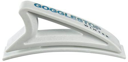 GOGGLESTOP Weiß, Original, Skihelm Clip, Helmclip, Skibrillen-Halterung, Snowboardhelm Halterung, Einfache Montage am Helm, Kein Verrutschen der Skibrille, Für viele Helmmodelle geeignet