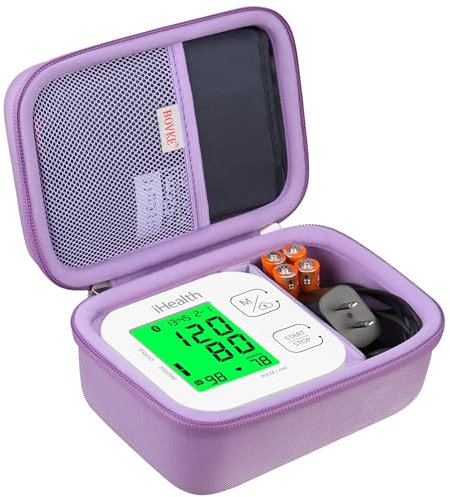 BOVKE Carrying Case for iHealth Track Smart Upper Arm Blood Pressure Monitor, iHealth Bluetooth Blood Pressure Machine Case, Purple