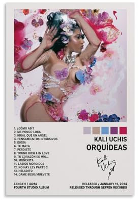 SANVT Kali Uchis Poster, Orquídeas, Albumcover, Poster für Zimmer, ästhetische Leinwand, Wandkunst für Teenager, Raumdekoration, 30 x 45 cm