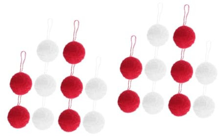Cabilock 20 STK Wollknäuel Halloween-Dekorationen hängende Verzierung der Weihnachtskugel Christbaumschmuck weihnachtsbasteln Weihnachtsdekorationen Ornament Weihnachts-Layout- Strauß