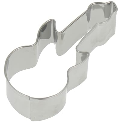 Ausstecher E-Gitarre aus Edelstahl – Keksausstecher & Plätzchenausstecher Note 6,5 cm, Keksform für Weihnachten, Fondant, Marzipan, Salzteig - schönes geschenk für Musiker