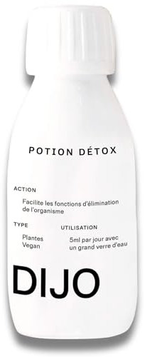 DIJO - Potion Détox - Élimination des Déchets et Teint Éclatant - Avec Piloselle, Pensée Sauvage et Pissenlit - Complément Détox Foie - Cure de 25 Jours - Fabriqué en France