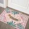 Aldopein Hippie-Teppiche, Kunstwolle, tropisch, rosa, Boho-Überwurf, Teppiche für Badezimmer, Küche, kleiner Eingangsbereich, modern, Vintage, Used-Look, indischer Akzent, Bodenmatte, rutschfest,