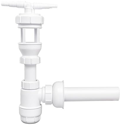 Abwasseranschlussset für Wasserenthärter mit Luftsperre für Enthärtungsanlagen Siphon Anschluss-Set für Haustechnik-Weichwasseranlagen Kanalwasseranschluss