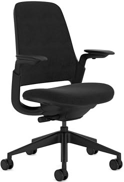 Steelcase Series 1 Ergonomischer Bürostuhl mit LiveBack Lumbalstütze und 4D-Armlehnen Onyx Schwarz