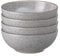 Denby - Studio Grey 4 Piece Cereal Bowl - 820ml Capacity - Dishwasher & Microwave Safe Crockery - Unique Hand Glaze Effect - Versatile Piece - Ceramic Stoneware - Chip & Crack Resistant - L17xW17xH6.5