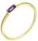 Tolldek Gelbgold 14 Karat Echt Schmuck Ring, Klassiker Verlobungsring mit Amethyst Lila Rechteckschliff, Au 585 Partnerringe Trauringe für Damen, Gold, Gr.52