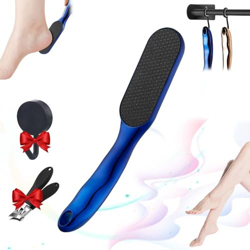 Veinsgrain Foot File, Veins Grain Foot File, Professional Nanoglass Foot File, Nano Glass Foot File Callus Remover, Safe and to Remove Hard Skin and Dead Skin Foot Scrubber, Foot Care Tools (Blue)