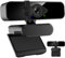 Webcam PC USB HD 2K/30fps con micrófono, cámara ordenador Vista 120°, adecuada para streaming en tiempo real, videollamadas y reuniones en cámara de red PC, cubierta deslizante de privacidad