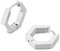 AFCJLTO 2 pcs Silber Sechseck Ohrringe für Damen, Geometrische Sechseck Ohrringe, hypoallergen, Geschenkidee für Frauen, minimalistischer und modischer, Geschenk für Frauen