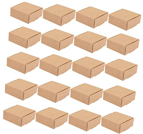 WRITWAA 20stücke Kleine Kraftpapier Versandkartons Stabile Faltboxen Zum Verpacken Von Seife Süßigkeiten Schmuck Vielseitig Einsetzbar Für Geschenke Und Diy Verpackung