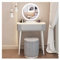 Tavolo Trucco Vanity Desk con 1 cassetto e sgabelli in velluto Vanity moderno, tavolo da toeletta for il trucco, scrivania for casa, ufficio, laptop, studio, scrivania, grigio Toilette con specchio