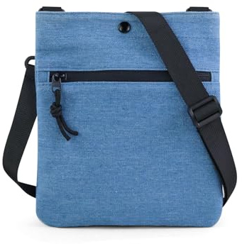AdiStylinno Kleine Umhängetasche Damen Herren, Denim Handytasche zum umhängen mit Reißverschluss, Retro Damen Crossbody Bag Minimalistisch Schultertasche mit Verstellbar Schultergurt