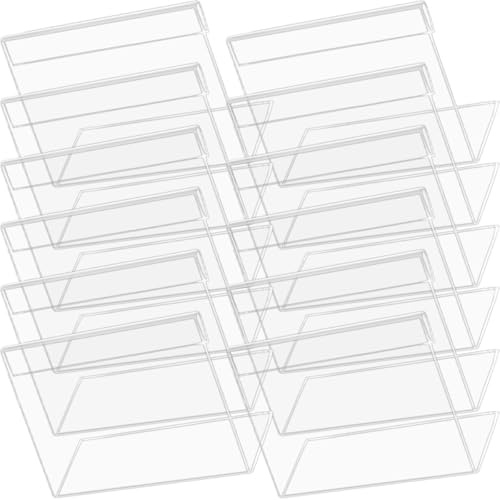 BESTYASH 20 Stück Transparente Acryl Tischnummernschilder 60x40x28mm mit Glatten Kanten Leichter Halter für Hochzeits und Eventdekoration