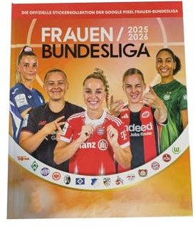 Frauen Bundesliga 2025/26 Sticker | 1x Hardcover Stickeralbum – Offizielle Kollektion – Frauenfußball Sticker zum Sammeln & Tauschen