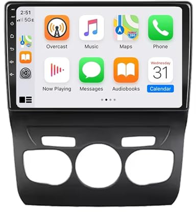 Radio de Coche Audio Estéreo 2 DIN para Citroen C4 C4L DS4 2013-2016 Soporta Bluetooth, Control Volante, USB, WiFi, 4G, Mirror-Link, GPS Radio FM, 4 Nuclear 1G+16G