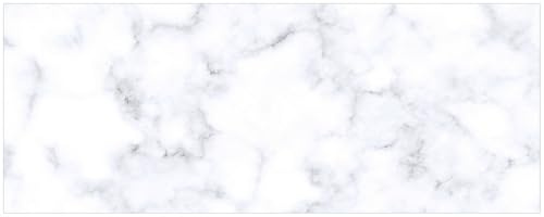 Wallario Küchenrückwand selbstklebend 115 x 50 cm, Motiv: Weiße Marmor-Optik | Spritzschutz abwischbar & pflegeleicht