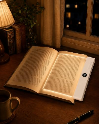 Acual Leselampe Buch, Buchlampe Tragbare, Leselicht mit 3 Farben & Timer | USB Wiederaufladbare LED Reading Light, Augenschutz zum Lesen im Bett bei Nacht,Geschenk für Buchliebhaber- Weiß